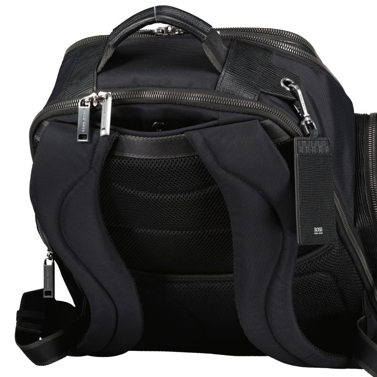 Rucksack First Class Backpack mit Laptopfach 15 Zoll Black, Farbe: schwarz, Marke: BOSS, EAN: 4046303266183, Abmessungen in cm: 26x40x14, Bild 11 von 11