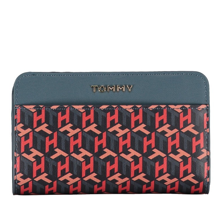 Tommy Hilfiger Geldbörse Iconic Medium Wallet Zip Around Seasonal 