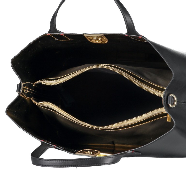 Handtasche Iconic Satchel Black, Farbe: schwarz, Marke: Tommy Hilfiger, EAN: 8720111785635, Abmessungen in cm: 34x25x17, Bild 7 von 9