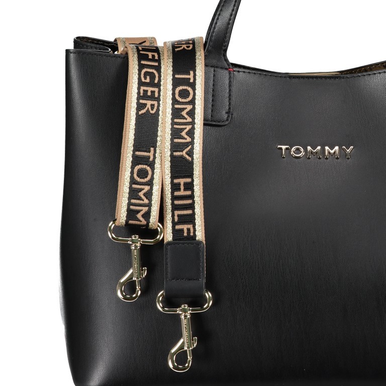 Handtasche Iconic Satchel Black, Farbe: schwarz, Marke: Tommy Hilfiger, EAN: 8720111785635, Abmessungen in cm: 34x25x17, Bild 9 von 9