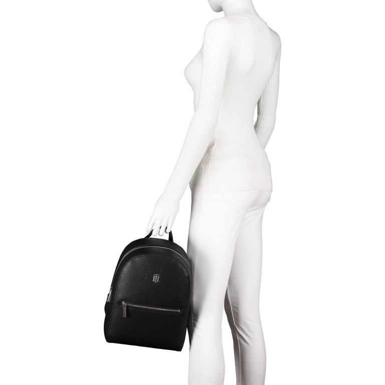 Rucksack Essence Backpack Black, Farbe: schwarz, Marke: Tommy Hilfiger, EAN: 8720111786120, Abmessungen in cm: 22.5x32x10, Bild 5 von 6