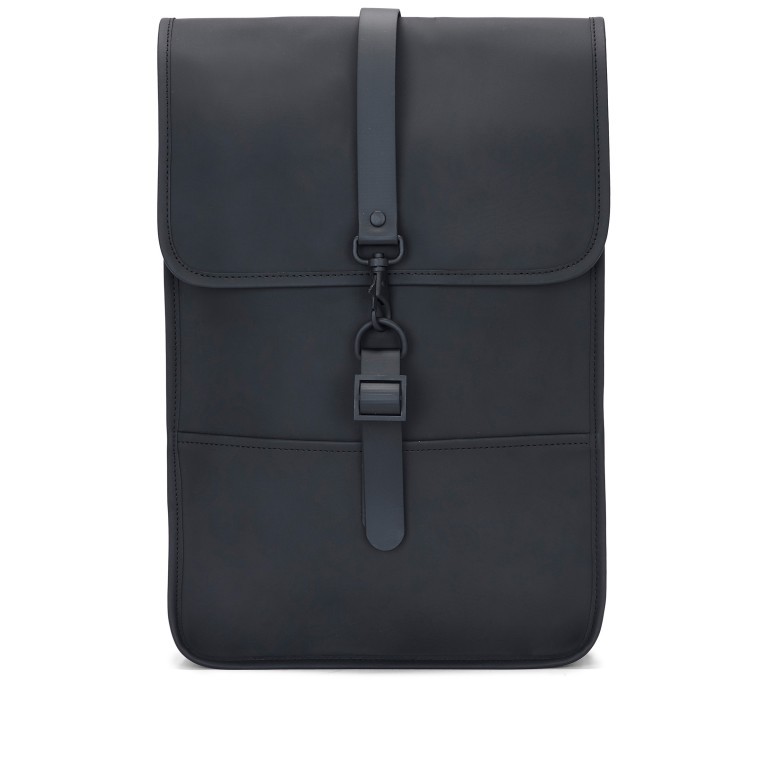 Rucksack Backpack Mini Black, Farbe: schwarz, Marke: Rains, EAN: 5711747403225, Abmessungen in cm: 27x39x8, Bild 1 von 5