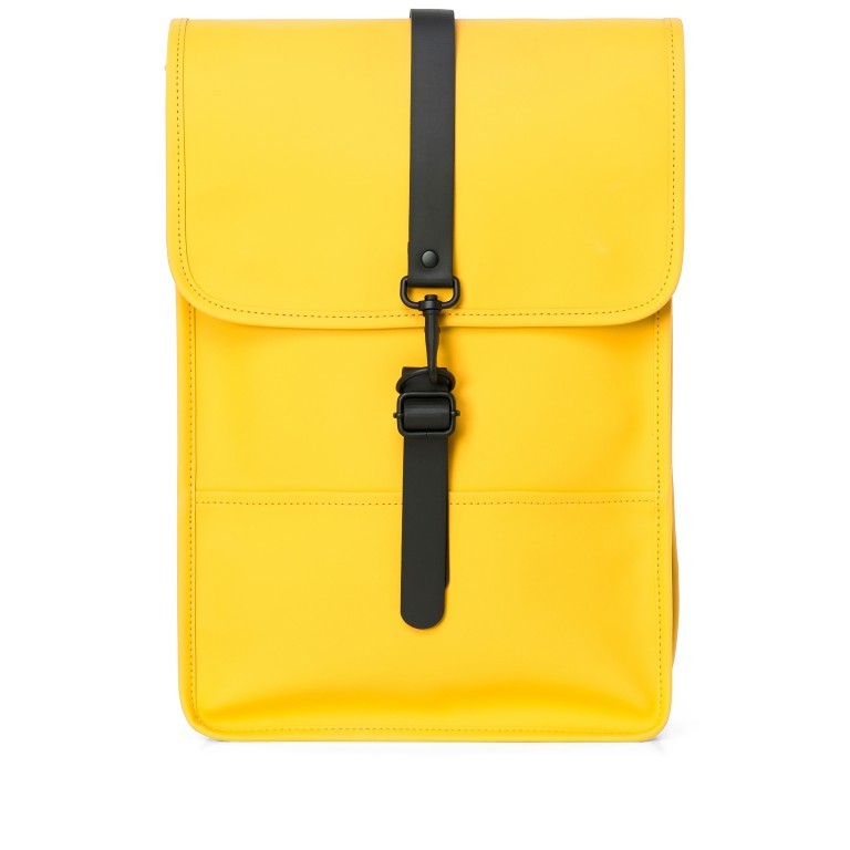 Rucksack Backpack Mini Yellow, Farbe: gelb, Marke: Rains, EAN: 5711747437022, Abmessungen in cm: 27x39x8, Bild 1 von 5