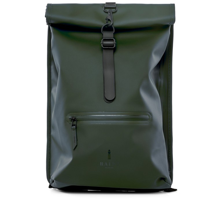 Rucksack Rolltop Green, Farbe: grün/oliv, Marke: Rains, EAN: 5711747425999, Bild 1 von 6