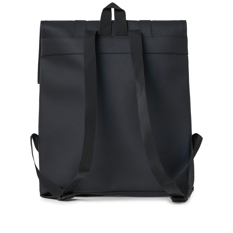 Rucksack MSN Mini Black, Farbe: schwarz, Marke: Rains, EAN: 5711747456016, Abmessungen in cm: 30.5x34.5x12, Bild 2 von 8