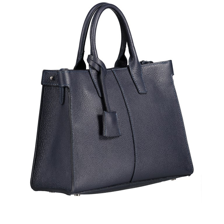Handtasche Blau, Farbe: blau/petrol, Marke: Hausfelder Manufaktur, EAN: 4065646003583, Abmessungen in cm: 32x23x13, Bild 2 von 8