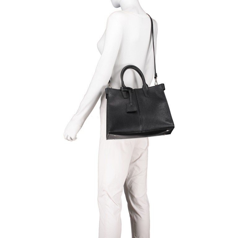 Handtasche Beige, Farbe: beige, Marke: Hausfelder Manufaktur, EAN: 4065646003606, Abmessungen in cm: 32x23x13, Bild 6 von 8