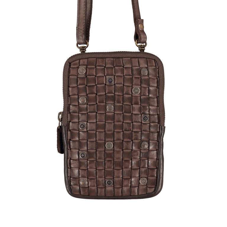 Handytasche Soft-Weaving Nina B3.2322 mit Schulterriemen Chocolate Brown, Farbe: braun, Marke: Harbour 2nd, EAN: 4046478047839, Abmessungen in cm: 11x17x1.5, Bild 1 von 7