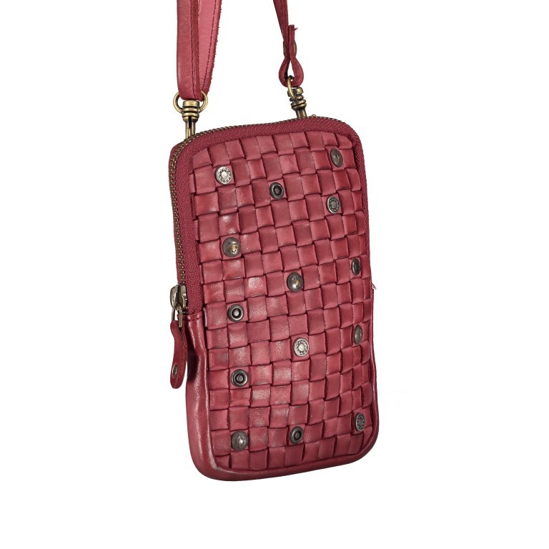 Handytasche Soft-Weaving Nina B3.2322 mit Schulterriemen Chili Red, Farbe: rot/weinrot, Marke: Harbour 2nd, EAN: 4046478047860, Abmessungen in cm: 11x17x1.5, Bild 2 von 7