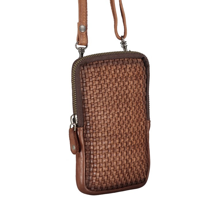 Handytasche Soft-Weaving Edith B3.2323 mit Schulterriemen Charming Cognac, Farbe: cognac, Marke: Harbour 2nd, EAN: 4046478048188, Abmessungen in cm: 10x16.3x1.5, Bild 2 von 7