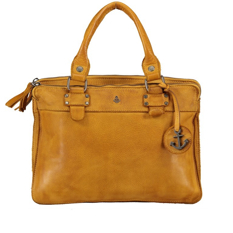 Handtasche Anchor-Love Astrid B3.0314 Oriental Mustard, Farbe: gelb, Marke: Harbour 2nd, EAN: 4046478047556, Abmessungen in cm: 30.5x23x3, Bild 1 von 9