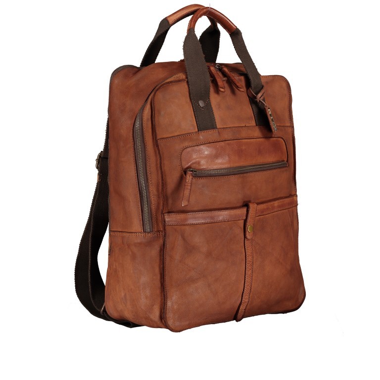 Rucksack Cool-Casual Jonas B3.9711 mit Laptopfach 15,6 Zoll Charming Cognac, Farbe: cognac, Marke: Harbour 2nd, EAN: 4046478047693, Abmessungen in cm: 39x32x13, Bild 2 von 7