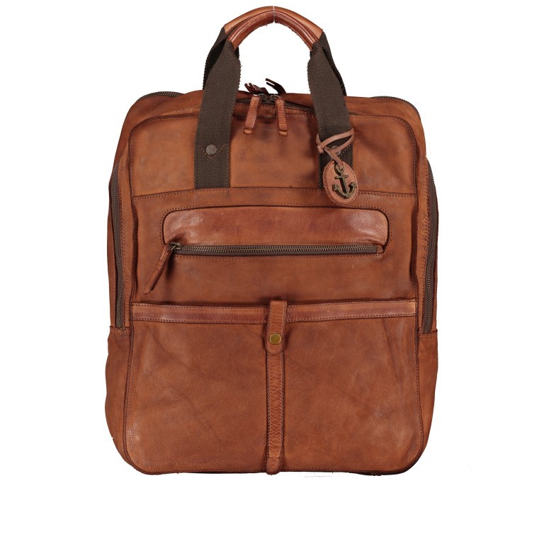 Rucksack Cool-Casual Jonas B3.9711 mit Laptopfach 15,6 Zoll Charming Cognac, Farbe: cognac, Marke: Harbour 2nd, EAN: 4046478058750, Abmessungen in cm: 39x32x13, Bild 1 von 7