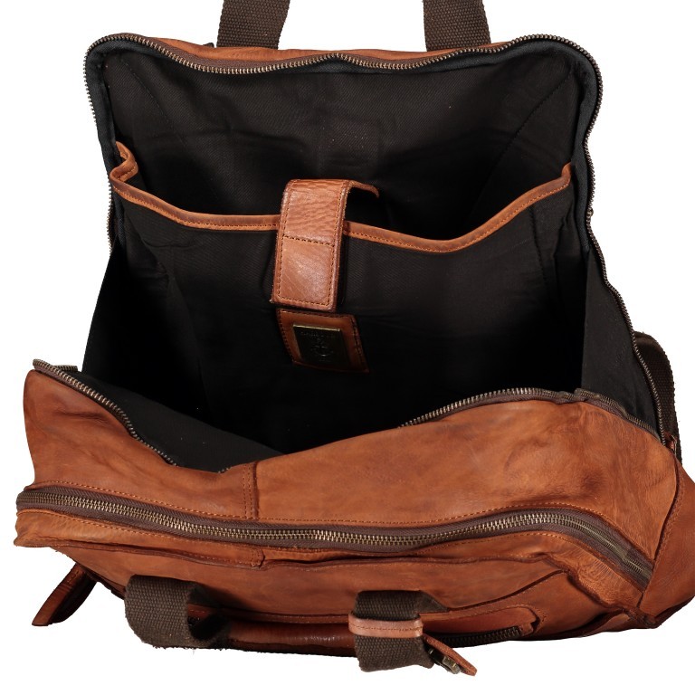 Rucksack Cool-Casual Jonas B3.9711 mit Laptopfach 15,6 Zoll Charming Cognac, Farbe: cognac, Marke: Harbour 2nd, EAN: 4046478047693, Abmessungen in cm: 39x32x13, Bild 5 von 7