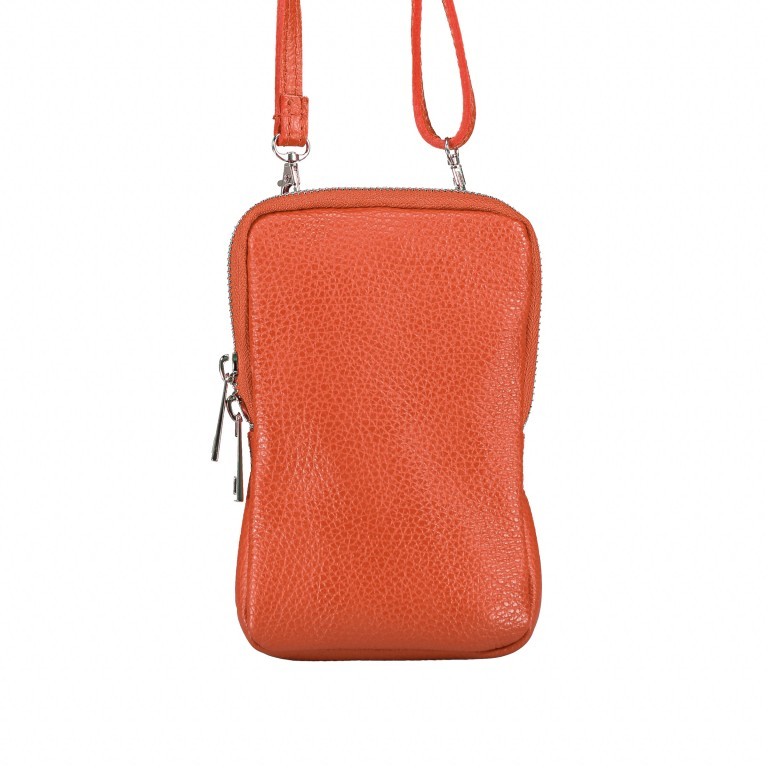 Handytasche Dollaro mit Schulterriemen Dark Orange, Farbe: orange, Marke: Hausfelder Manufaktur, EAN: 4065646002357, Abmessungen in cm: 11x17.5x2, Bild 1 von 6