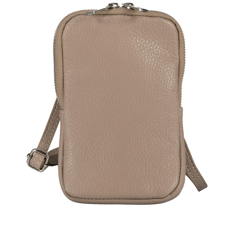 Handytasche Dollaro mit Schulterriemen Taupe, Farbe: taupe/khaki, Marke: Hausfelder Manufaktur, EAN: 4065646002371, Abmessungen in cm: 11x17.5x2, Bild 1 von 6