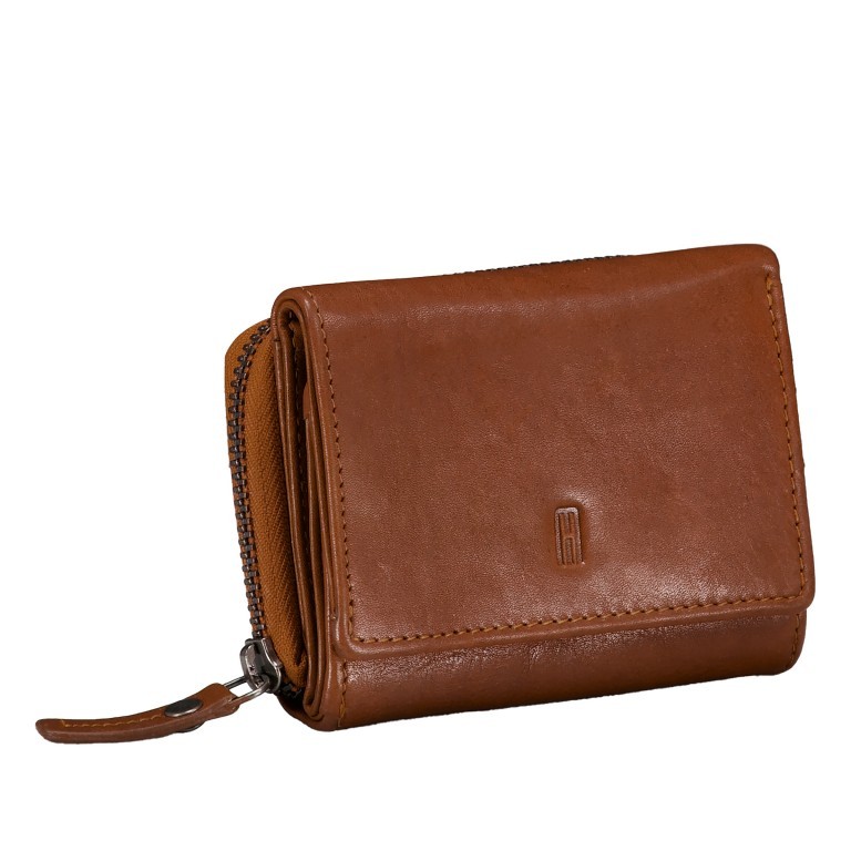 Geldbörse Riley mit RFID-Schutz Cognac, Farbe: cognac, Marke: Hausfelder Manufaktur, EAN: 4065646014626, Abmessungen in cm: 10.3x7.5x2.5, Bild 2 von 5