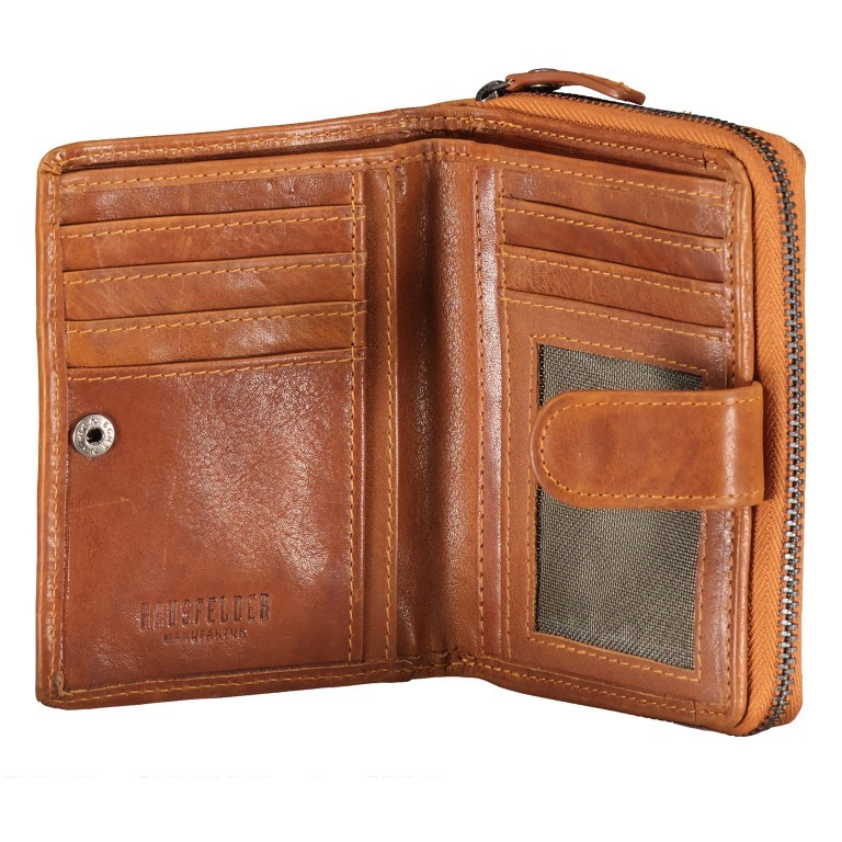 Geldbörse Riley mit RFID-Schutz Cognac, Farbe: cognac, Marke: Hausfelder Manufaktur, EAN: 4065646008168, Abmessungen in cm: 10x12x2.5, Bild 4 von 5