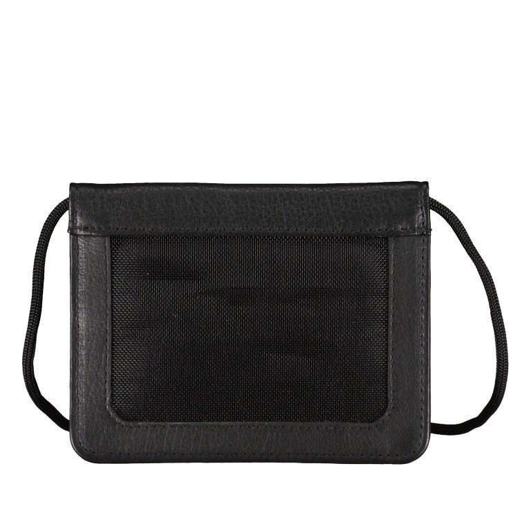 Brustbeutel Nappa Schwarz, Farbe: schwarz, Marke: Hausfelder Manufaktur, EAN: 4065646011885, Abmessungen in cm: 12x9x0.8, Bild 3 von 4