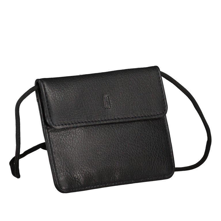 Brustbeutel Nappa Schwarz, Farbe: schwarz, Marke: Hausfelder Manufaktur, EAN: 4065646011885, Abmessungen in cm: 12x9x0.8, Bild 2 von 4
