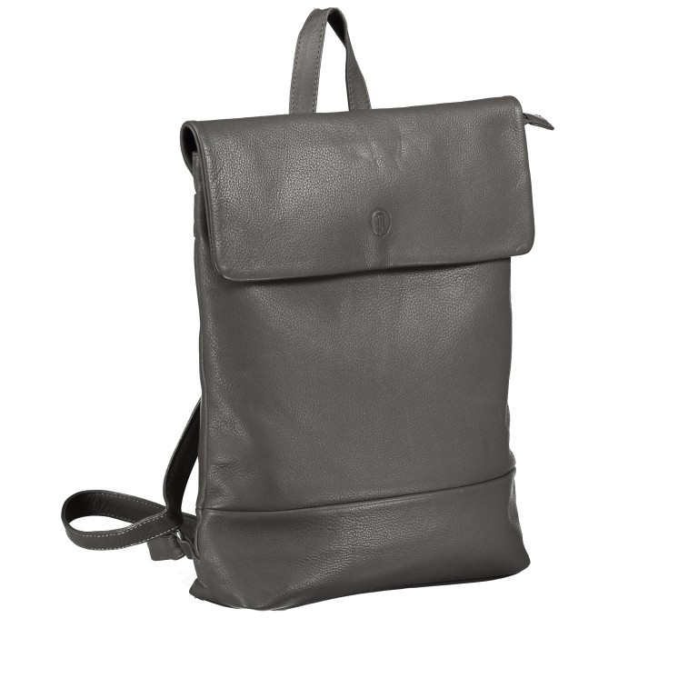 Rucksack Milano Dunkelgrau, Farbe: grau, Marke: Hausfelder Manufaktur, EAN: 4251672787294, Abmessungen in cm: 25x33x8, Bild 2 von 7