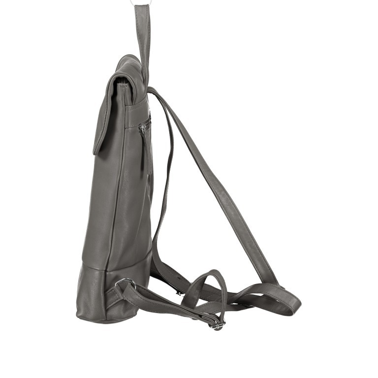 Rucksack Milano Dunkelgrau, Farbe: grau, Marke: Hausfelder Manufaktur, EAN: 4251672787294, Abmessungen in cm: 25x33x8, Bild 3 von 7