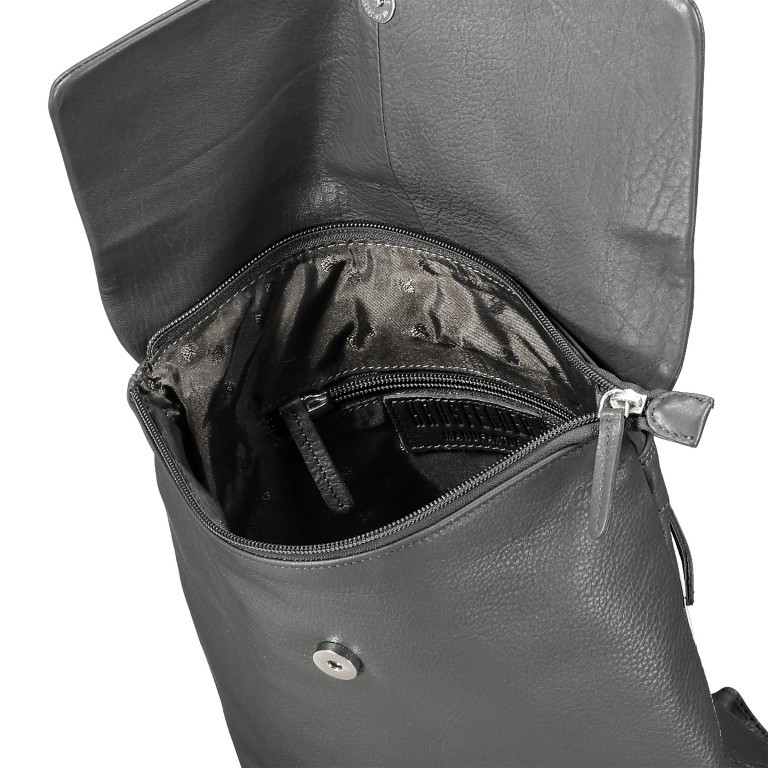 Rucksack Milano Dunkelgrau, Farbe: grau, Marke: Hausfelder Manufaktur, EAN: 4251672787294, Abmessungen in cm: 25x33x8, Bild 7 von 7