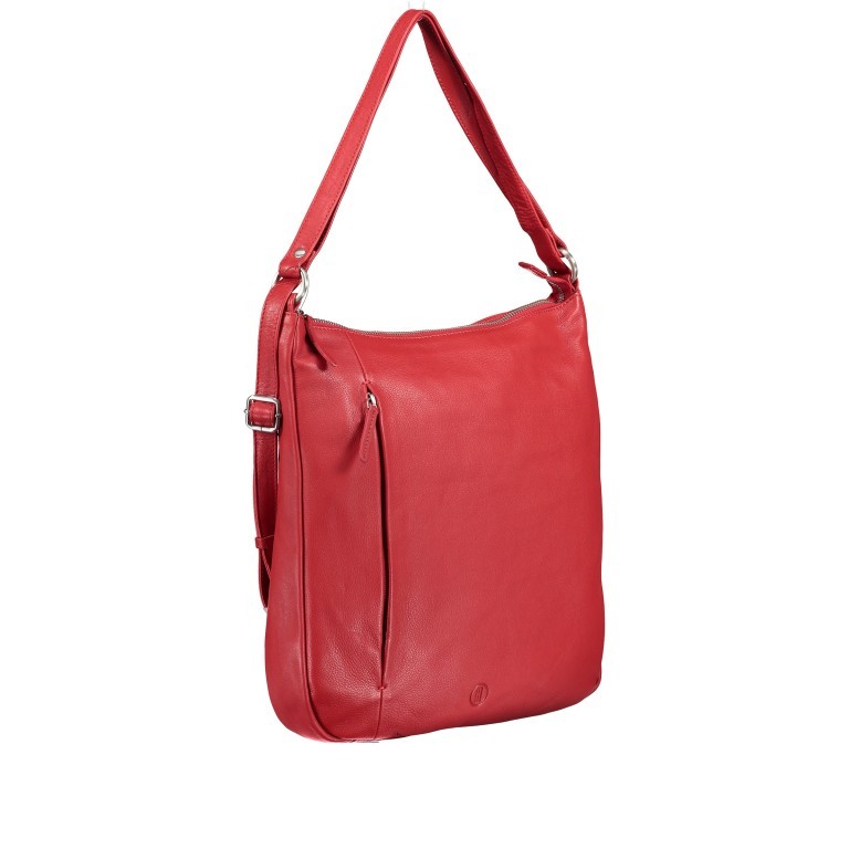 Beuteltasche / Rucksack Milano Dunkelrot, Farbe: rot/weinrot, Marke: Hausfelder Manufaktur, EAN: 4065646006652, Abmessungen in cm: 32x35x5, Bild 2 von 10