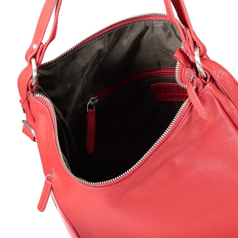 Beuteltasche / Rucksack Milano Dunkelrot, Farbe: rot/weinrot, Marke: Hausfelder Manufaktur, EAN: 4065646006652, Abmessungen in cm: 32x35x5, Bild 10 von 10