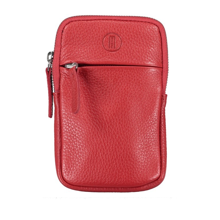 Handytasche Nappa mit Schulterriemen Dunkelrot, Farbe: rot/weinrot, Marke: Hausfelder Manufaktur, EAN: 4251672798542, Abmessungen in cm: 10x17x1.5, Bild 7 von 7