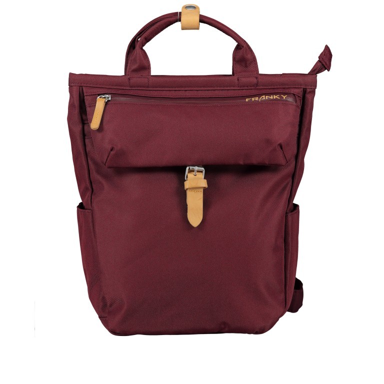 Rucksack RS50 Wine, Farbe: rot/weinrot, Marke: Franky, EAN: 4251672764127, Abmessungen in cm: 22x34x18, Bild 1 von 8