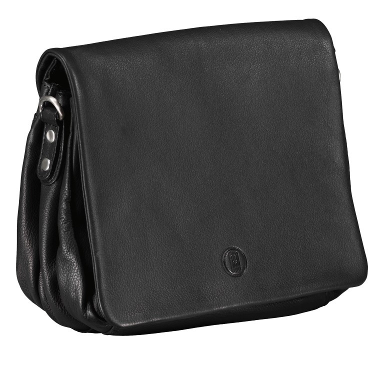 Umhängetasche Nappa Schwarz, Farbe: schwarz, Marke: Hausfelder Manufaktur, EAN: 4065646015340, Abmessungen in cm: 24x22x7.5, Bild 2 von 8
