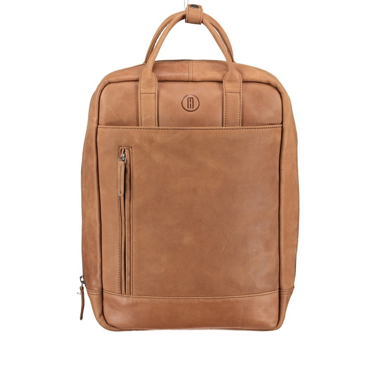 Rucksack Cognac, Farbe: cognac, Marke: Hausfelder Manufaktur, EAN: 4251672787812, Abmessungen in cm: 27.5x37x10, Bild 1 von 8