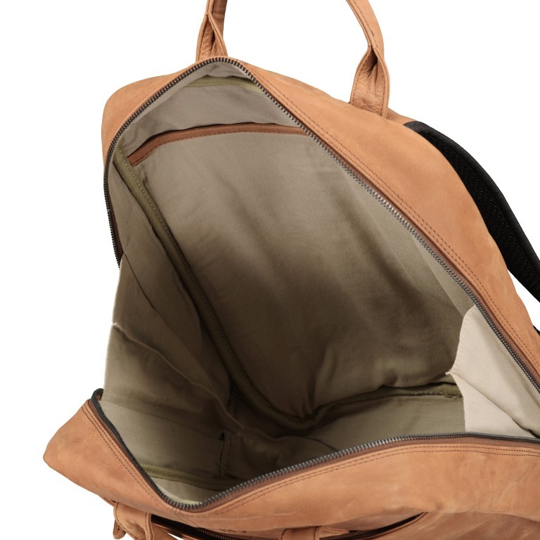 Rucksack Cognac, Farbe: cognac, Marke: Hausfelder Manufaktur, EAN: 4251672787812, Abmessungen in cm: 27.5x37x10, Bild 6 von 8