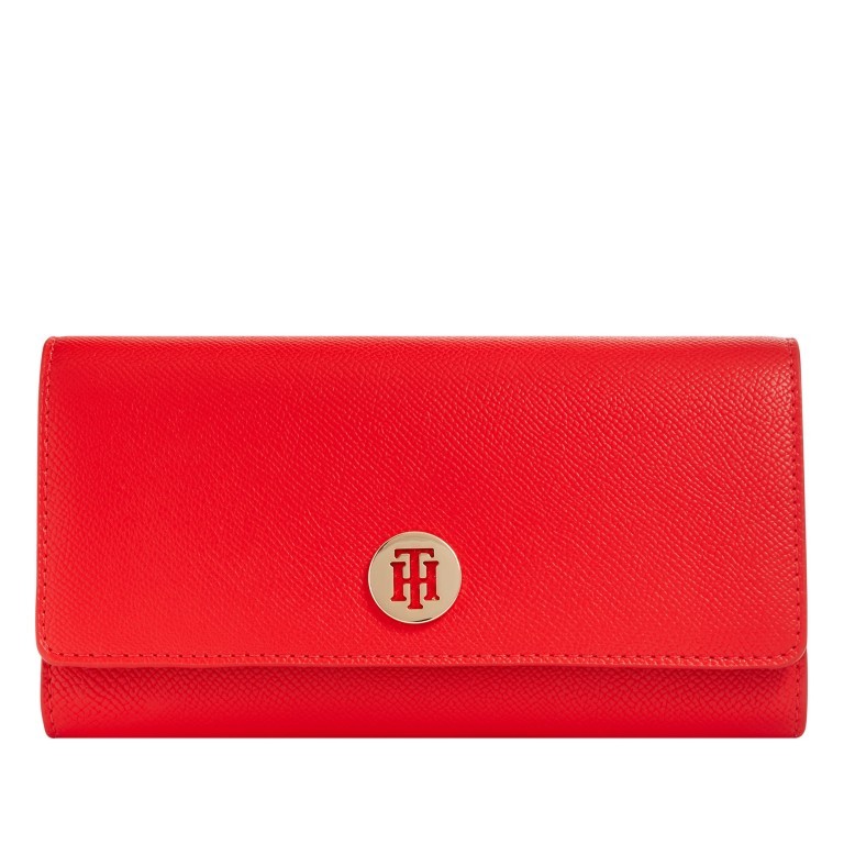 Geldbörse Honey Large Wallet with Flap Fireworks, Farbe: rot/weinrot, Marke: Tommy Hilfiger, EAN: 8720113702517, Abmessungen in cm: 19x10x3.5, Bild 1 von 2