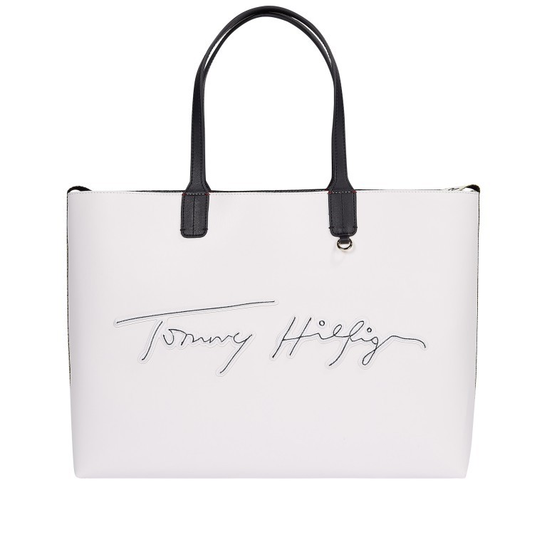 Tommy Hilfiger Shopper Iconic Signature Tote Bright White