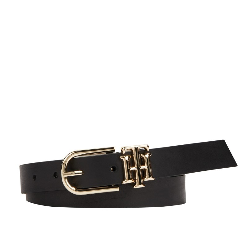 Gürtel Lux Logo Belt Bundweite 90 CM Black, Farbe: schwarz, Marke: Tommy Hilfiger, EAN: 8720113708960, Bild 1 von 1