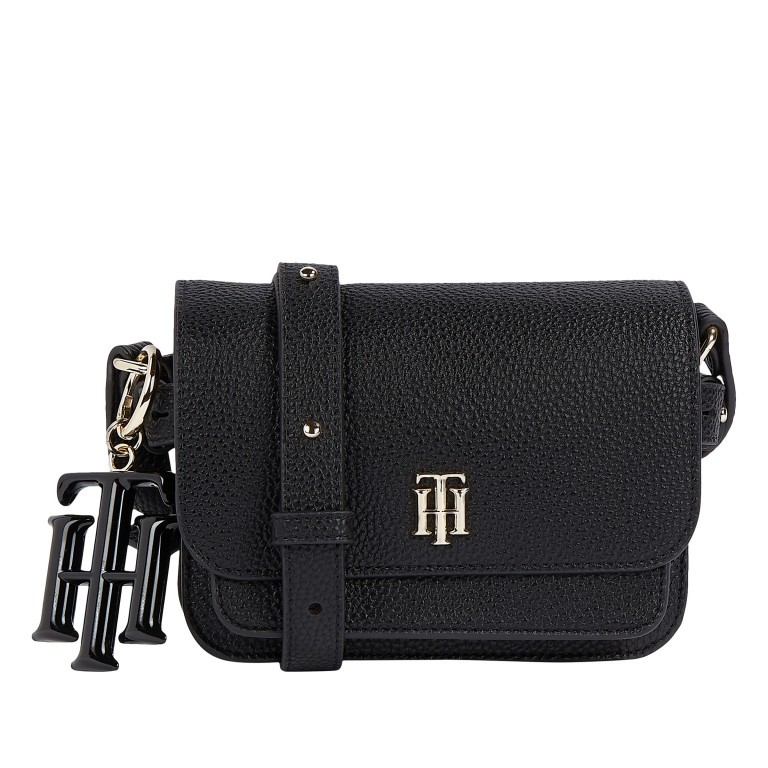 Umhängetasche Soft Mini Crossover Bag Black, Farbe: schwarz, Marke: Tommy Hilfiger, EAN: 8720113707529, Abmessungen in cm: 17.5x13x6.5, Bild 1 von 2