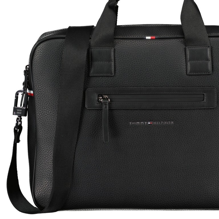 Aktentasche Essential Computer Bag mit Laptopfach 15 Zoll Black, Farbe: schwarz, Marke: Tommy Hilfiger, EAN: 8720113724151, Abmessungen in cm: 40x29x9, Bild 9 von 9