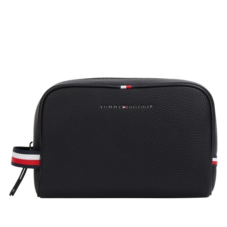Kulturbeutel Washbag Black, Farbe: schwarz, Marke: Tommy Hilfiger, EAN: 8720113713940, Abmessungen in cm: 25x16.5x11, Bild 1 von 2