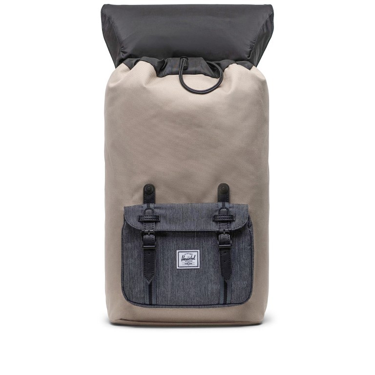 Rucksack Little America einfarbig Volumen 23 Liter Timberwolf Black Denim Black, Farbe: beige, Marke: Herschel, EAN: 0828432462612, Abmessungen in cm: 28.56x49.9x17.78, Bild 4 von 4