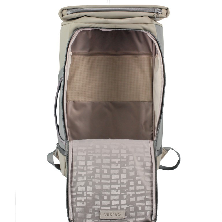 Rucksack Triplete Travelbackpack Olive Grey, Farbe: grün/oliv, Marke: Salzen, EAN: 4057081087693, Abmessungen in cm: 31x50x20, Bild 10 von 11