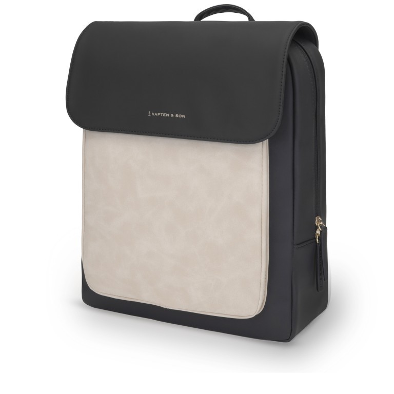 Rucksack Tromso Cream Black, Farbe: beige, Marke: Kapten & Son, EAN: 4251145250218, Abmessungen in cm: 29x36x12, Bild 2 von 7