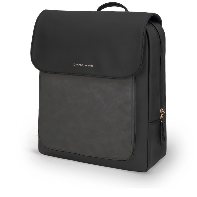 Rucksack Tromso Small Allblack, Farbe: schwarz, Marke: Kapten & Son, EAN: 4251145250225, Abmessungen in cm: 26x31x9.5, Bild 2 von 7