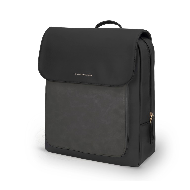 Rucksack Tromso Small Allblack, Farbe: schwarz, Marke: Kapten & Son, EAN: 4251145250225, Abmessungen in cm: 26x31x9.5, Bild 2 von 7