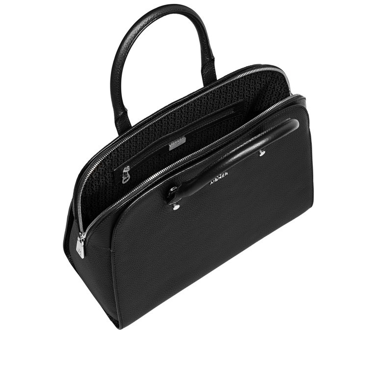 Handtasche Ivy 133-781 Black Silver, Farbe: schwarz, Marke: AIGNER, EAN: 4055539344381, Abmessungen in cm: 38.5x28x15, Bild 7 von 7