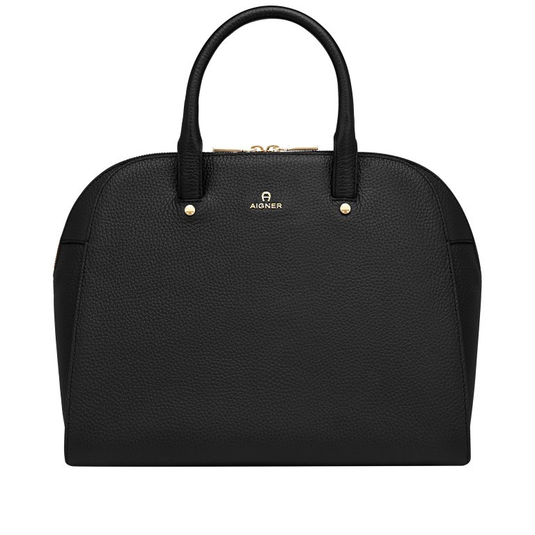 Handtasche Ivy 133-781 Black Gold, Farbe: schwarz, Marke: AIGNER, EAN: 4055539329722, Abmessungen in cm: 38.5x28x15, Bild 1 von 7