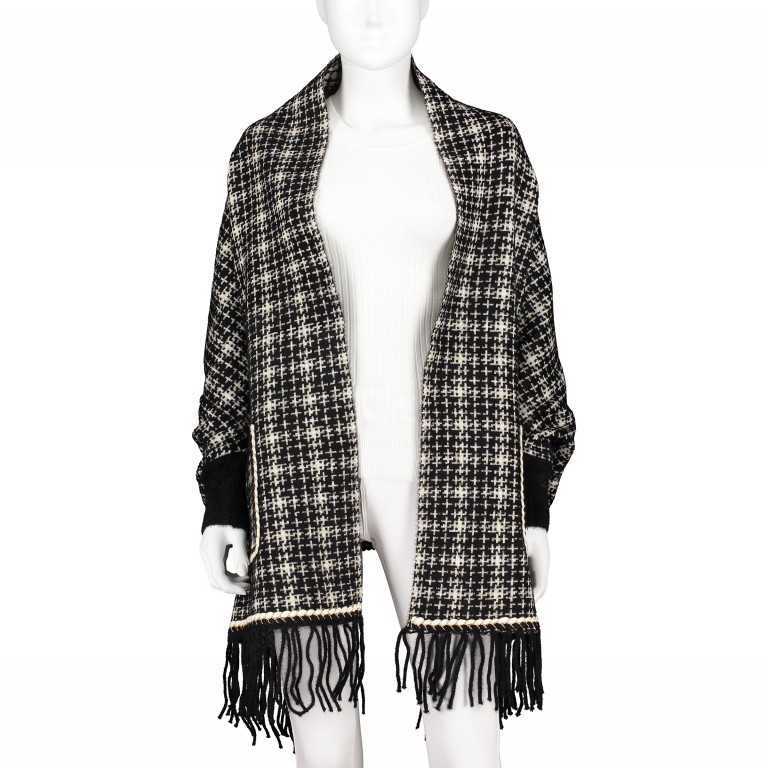 Poncho Größe ONE-SIZE Schwarz, Farbe: schwarz, Marke: Hausfelder Manufaktur, EAN: 4065646001664, Bild 1 von 5