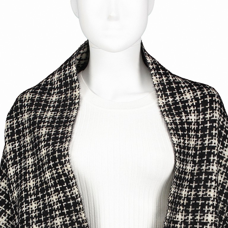 Poncho Größe ONE-SIZE Schwarz, Farbe: schwarz, Marke: Hausfelder Manufaktur, EAN: 4065646001664, Bild 3 von 5