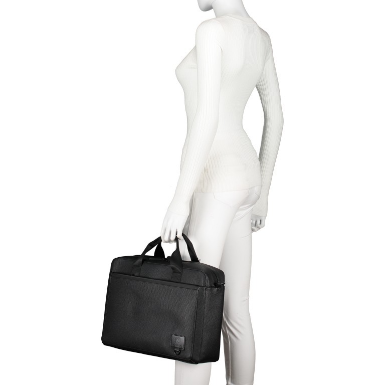Aktentasche Blackhorse Briefbag MHZ Black, Farbe: schwarz, Marke: Strellson, EAN: 4053533851416, Abmessungen in cm: 38x28x12, Bild 4 von 10